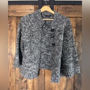 GNW Charcoal Button-Up wool blend Women's Cardigan